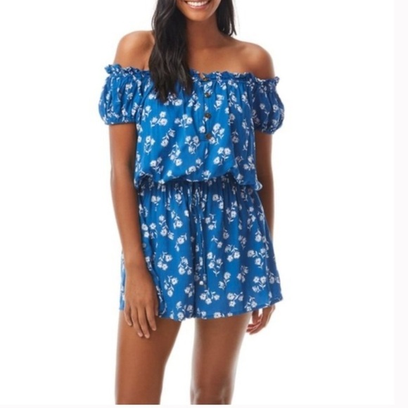 kate spade Pants - Kate Spade Dandelion Floral Off-the-Shoulder Romper